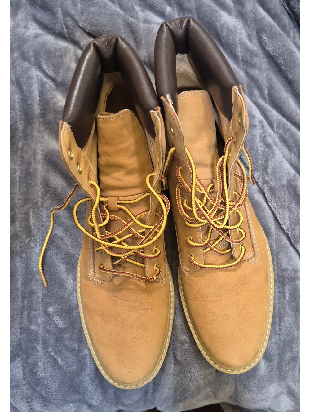 Women’s Tan Nubuck Work-Style Lace Up Boots - Size 10